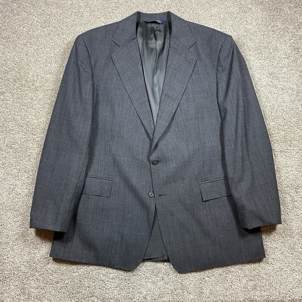 Polo Ralph Lauren Blazer Sport Coat Men's 42R Gray Wool Button Single Vented USA